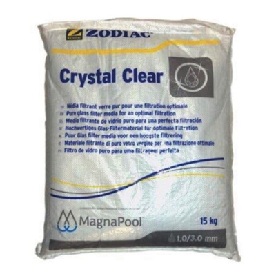 CRYSTAL CLEAR 0,7/1,3 mm Sabbia di Vetro Per Filtri Piscina