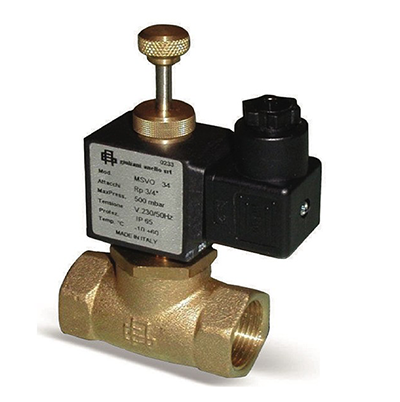 ELETTROVALVOLA GAS IN OTTONE METANO/GPL D.1