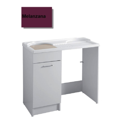 MOBILE LAVATOIO COLAVENE MELANZANA 106X60X59H VASCA SINISTRA DUO 24152M