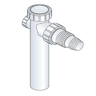 PROLUNGA BIVALENTE 40 MASCHIO FEMMINA IN PP CON ATTACCO LAVATRICE/LAVASTOVIGLIE