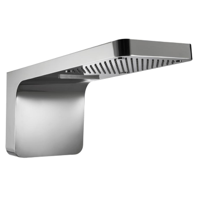 SOFFIONE A MURO INOX CON CASCATA E NEBULIZZATORE