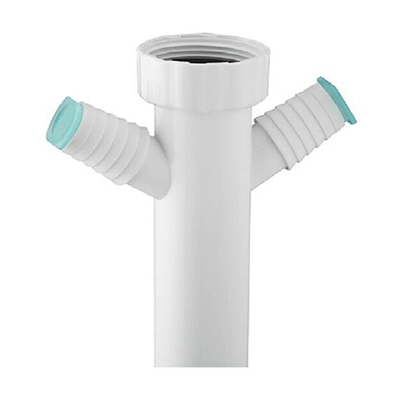 TUBO IN PP 11/2''x40 CON 2 PORTAGOMMA E GHIERA DI RIDUZIONE 1.1/2X1.1/4 M.F.