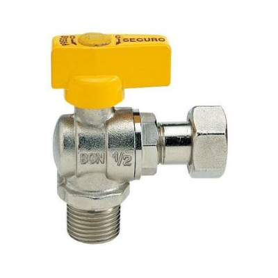 VALVOLA SFERA PER GAS 1/2X3/4 MASCHIO FEMMINA SQUADRA CON GIRELLO